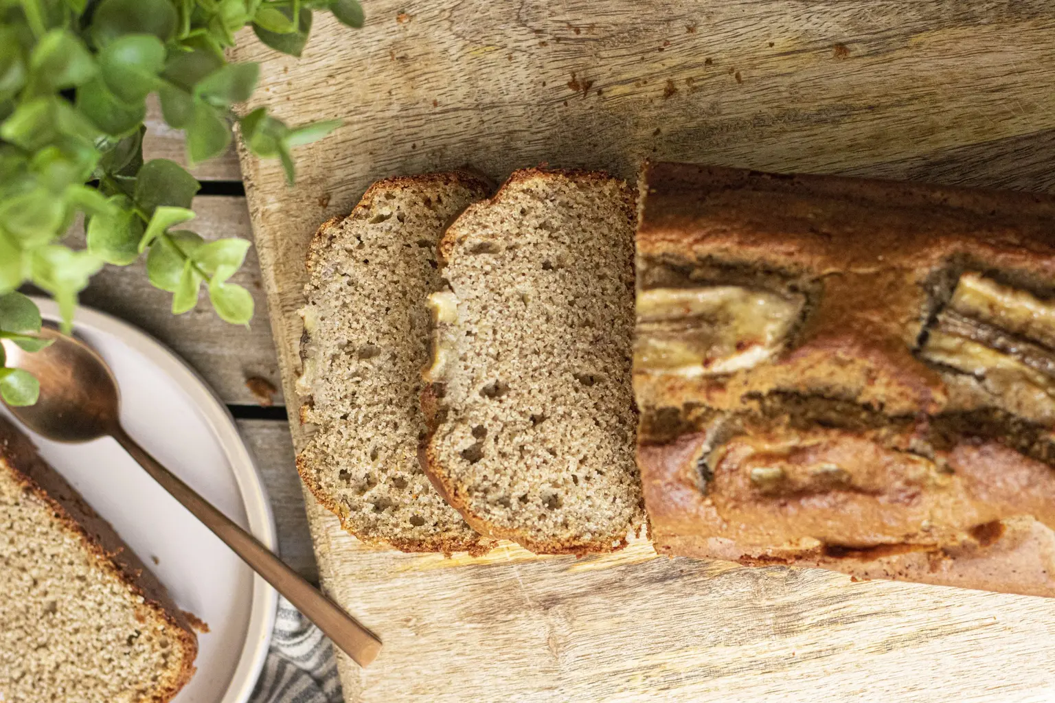 banana bread sans gluten sans beurre et sans sucre