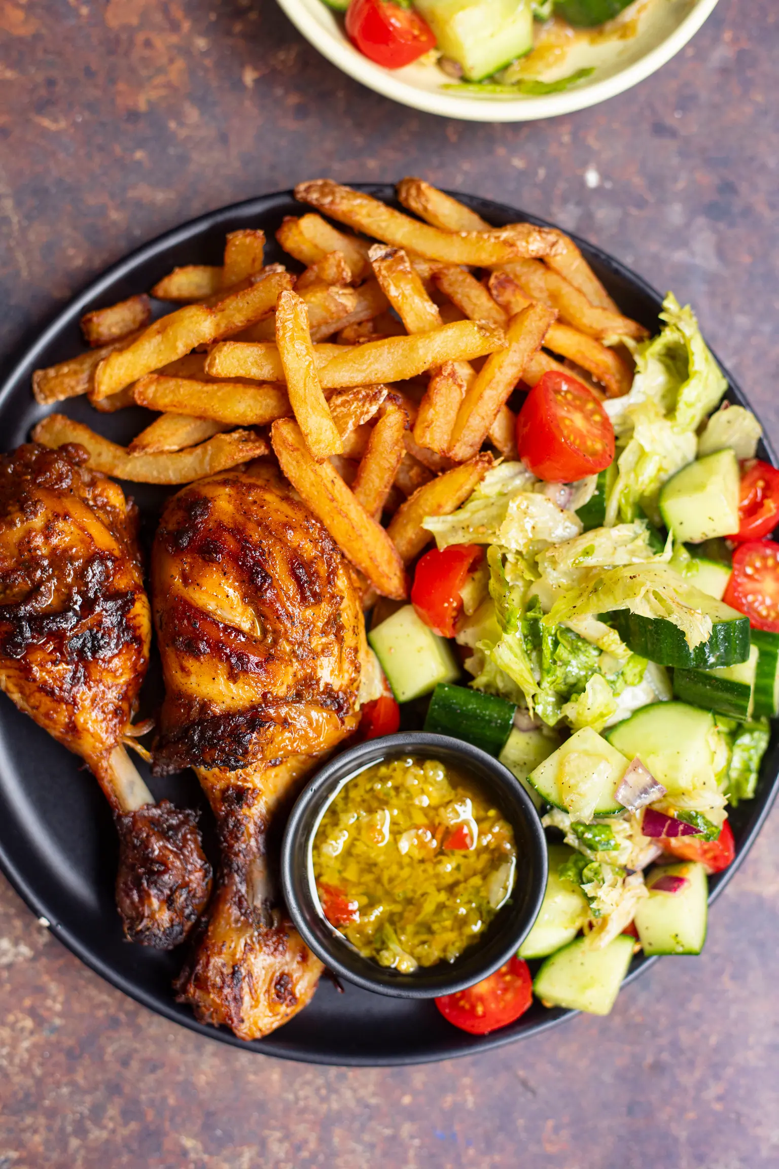 poulet frite salade 2