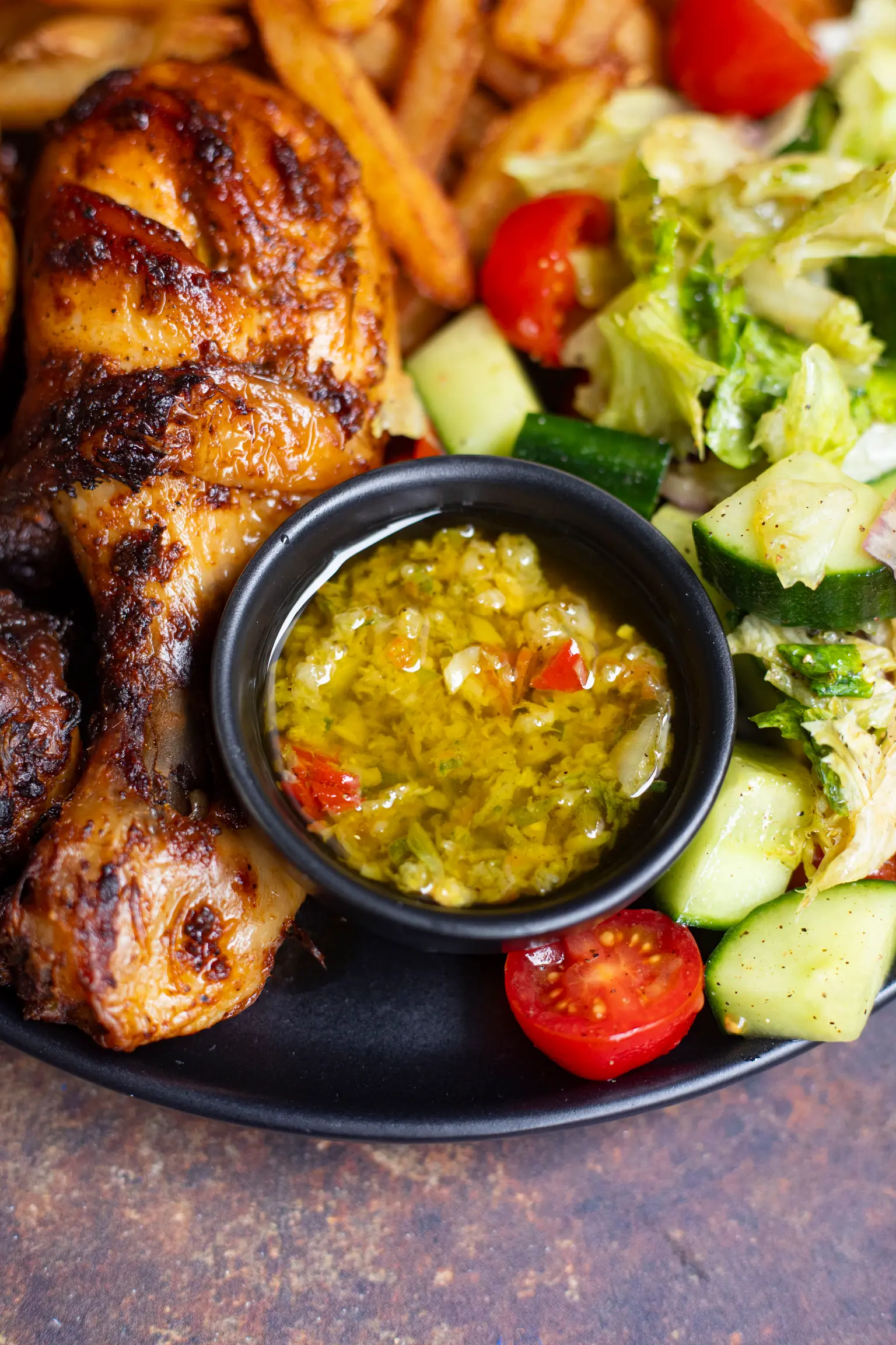 poulet frite salade 3