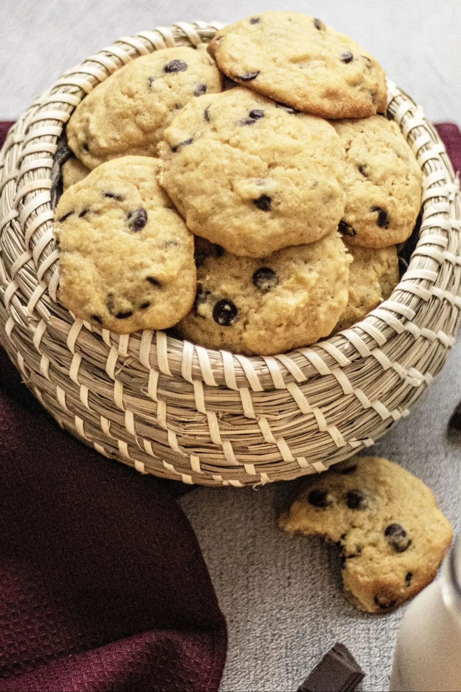 cookies moelleux de manioc a la banane et au chocolat