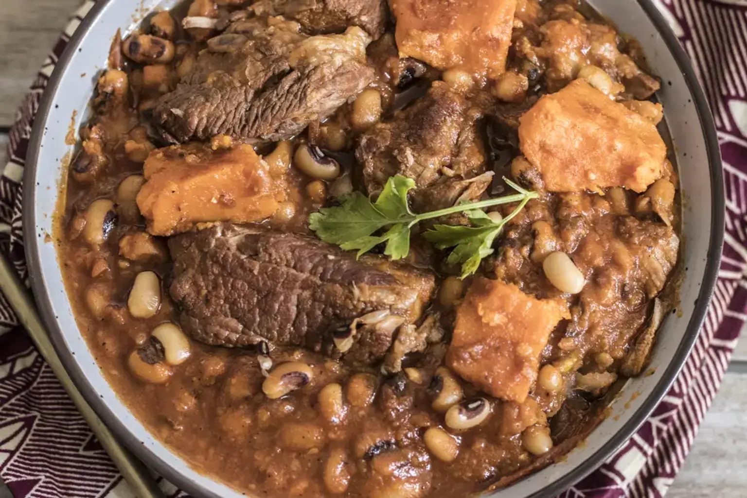ndambe ragout de niebe aux potirons