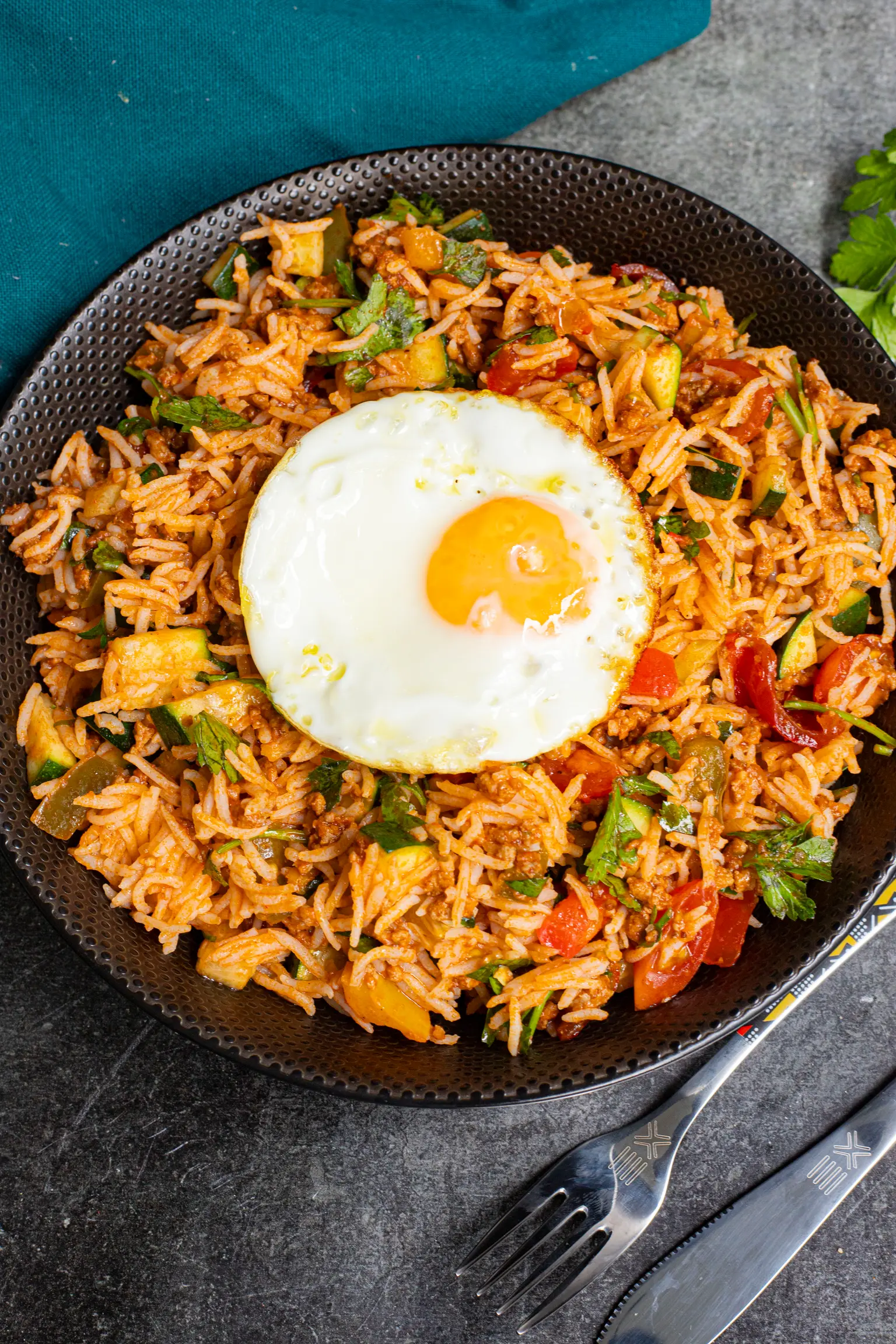 salade de riz a la viande