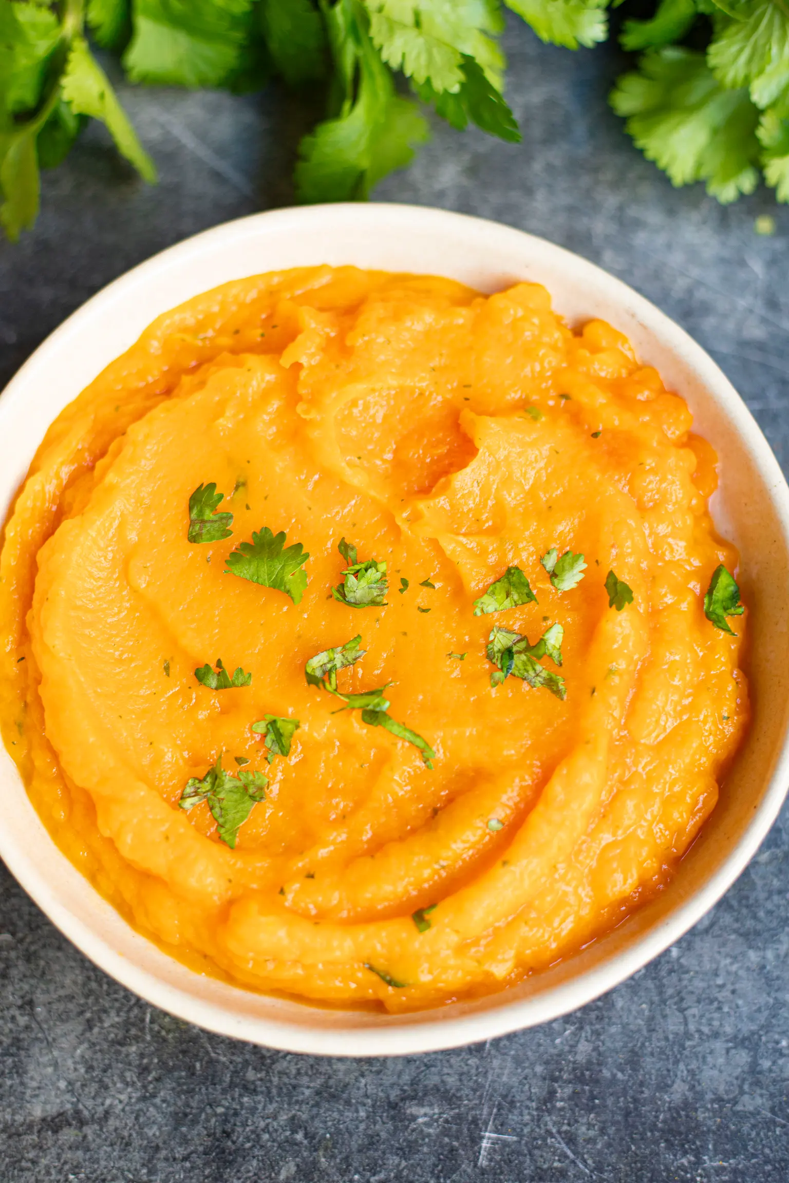 purée de patate douce