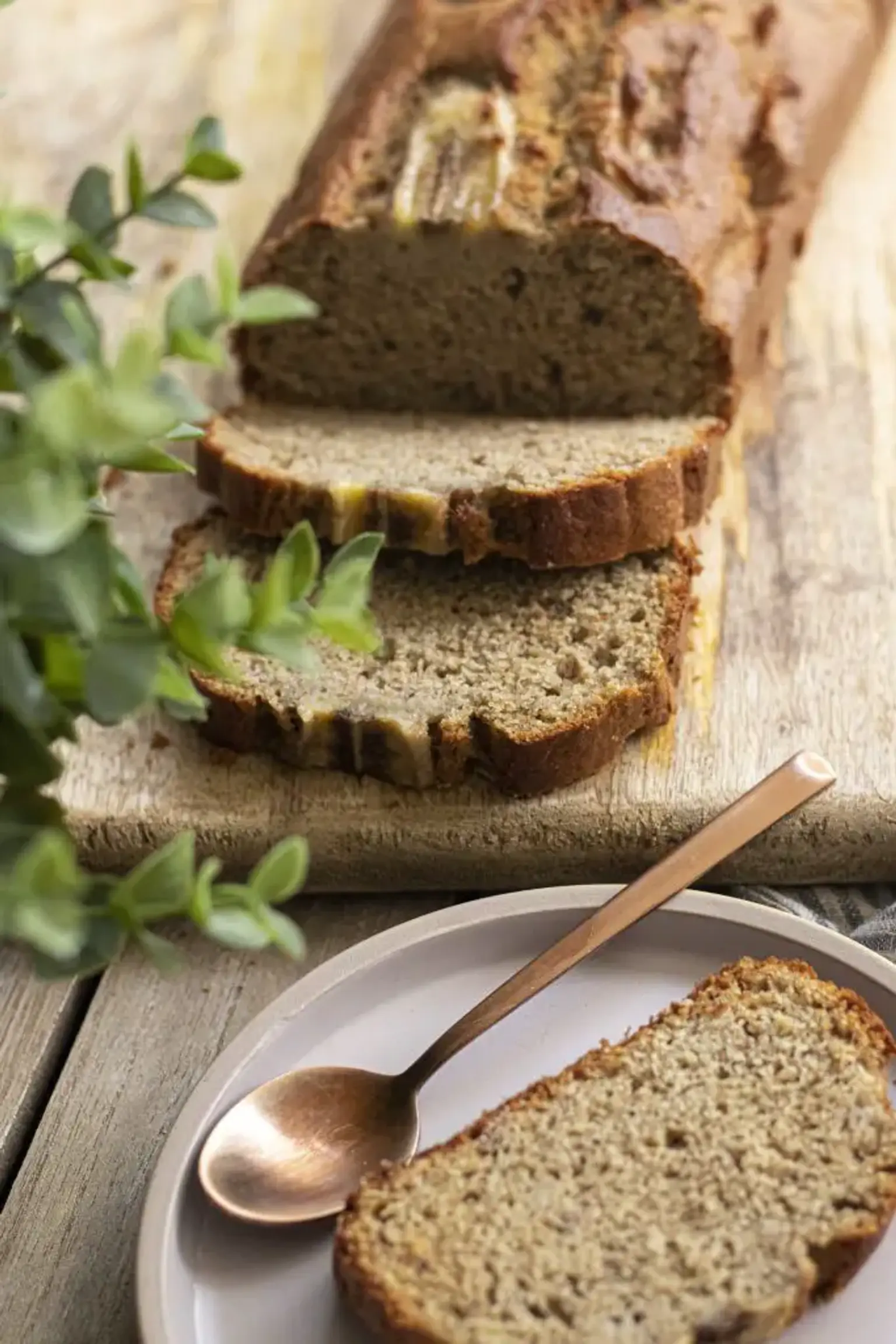 banana bread sans gluten sans beurre et sans sucre