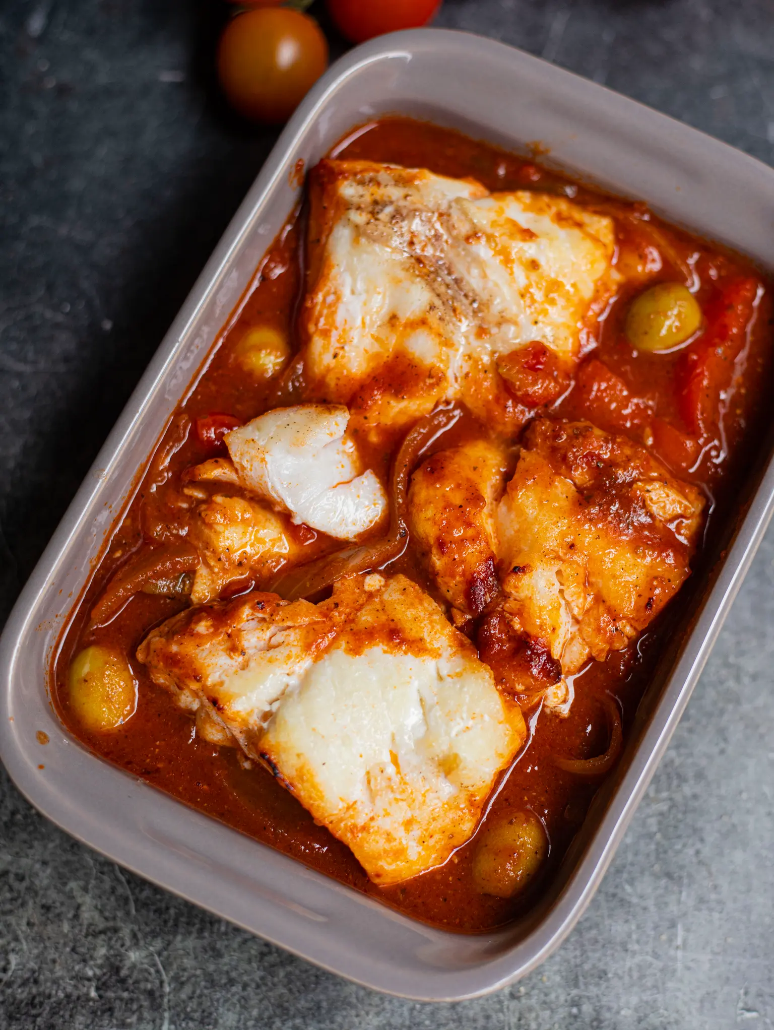 cabillaud a la sauce tomate