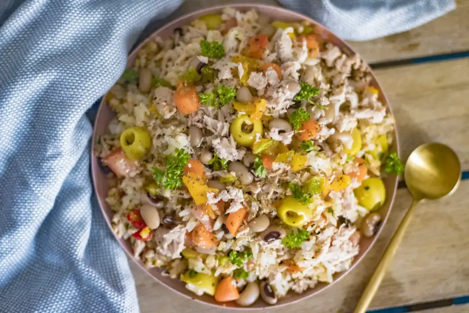 salade riz thon niebe