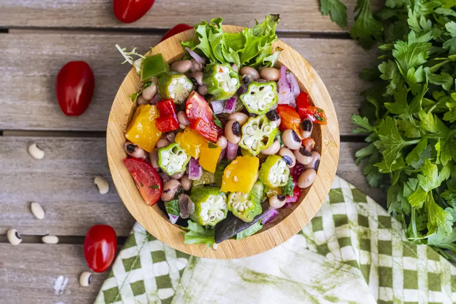 salade de gombo et niebe