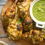 poulet au four marinade sauce verte