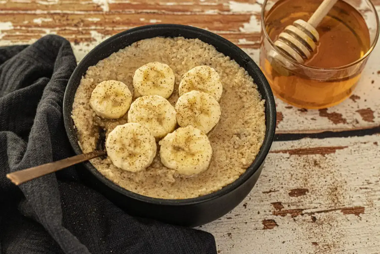 fonio au lait coco et beurre de cacahuete