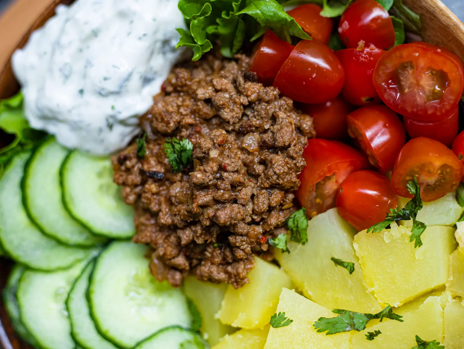 bowl viande hachee