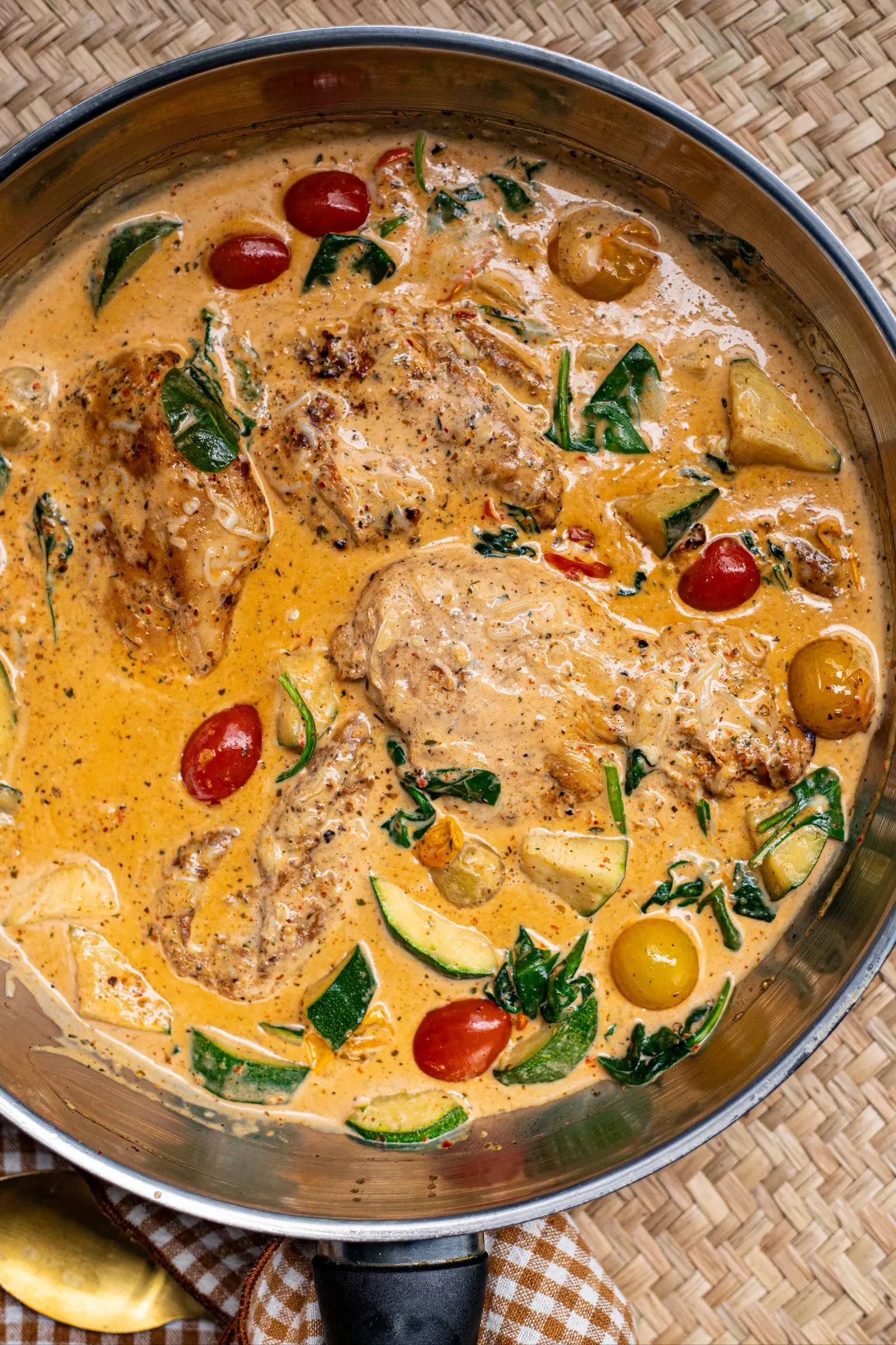 poulet cajun a creme et aux legumes
