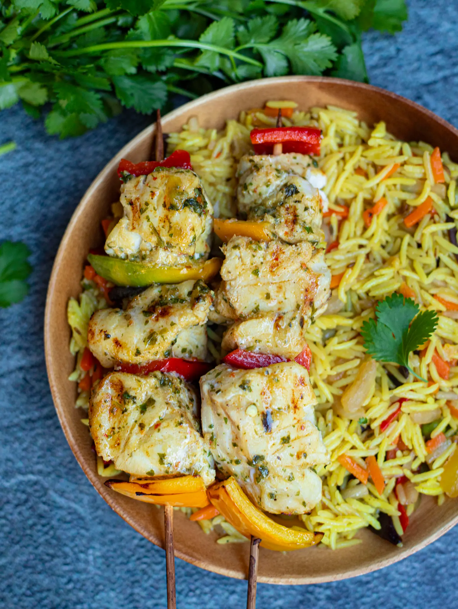 brochette de cabillaud