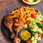 poulet frite salade