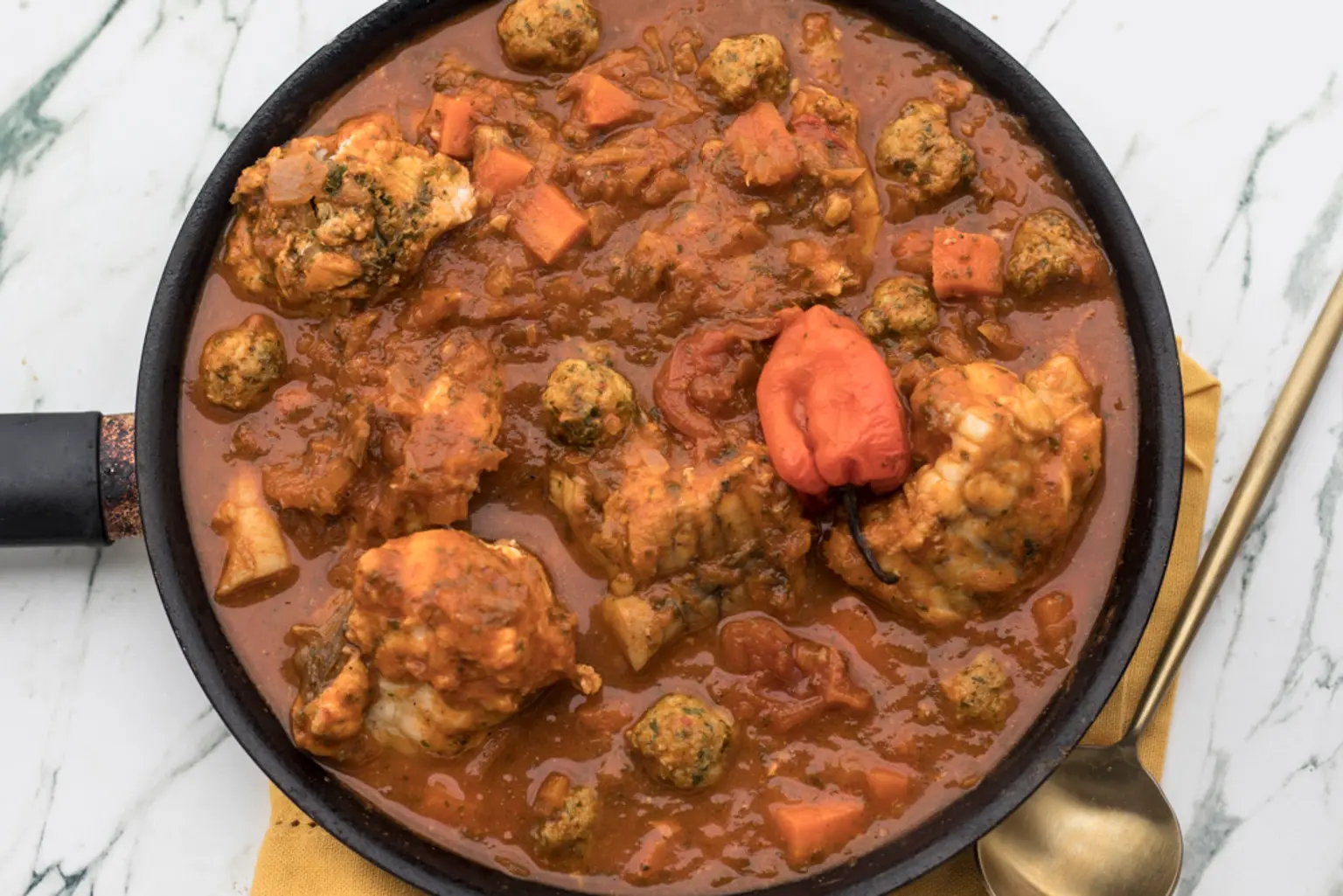 filet lotte farci roff sauce diaga