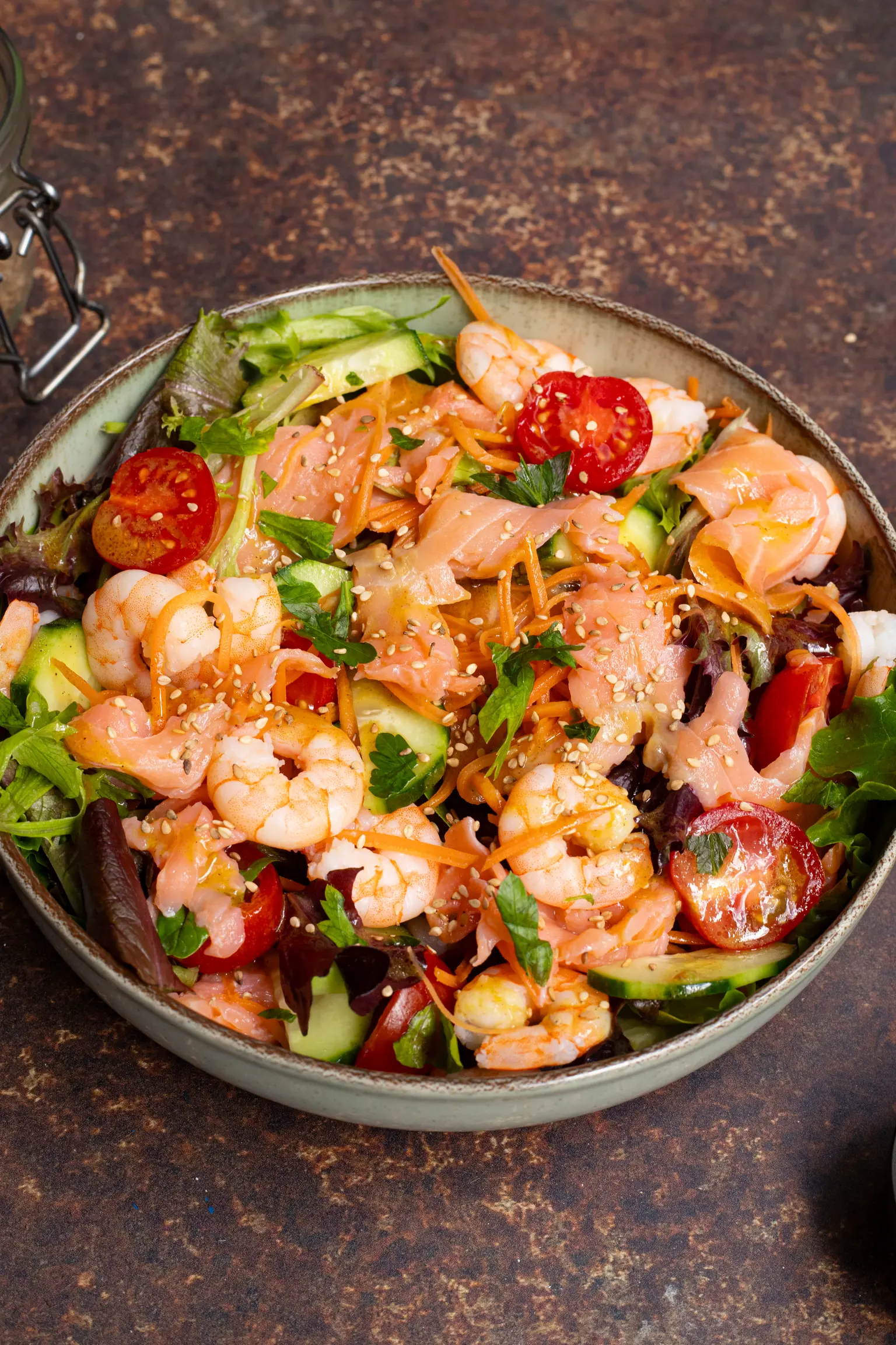 salade crevettes saumon 2