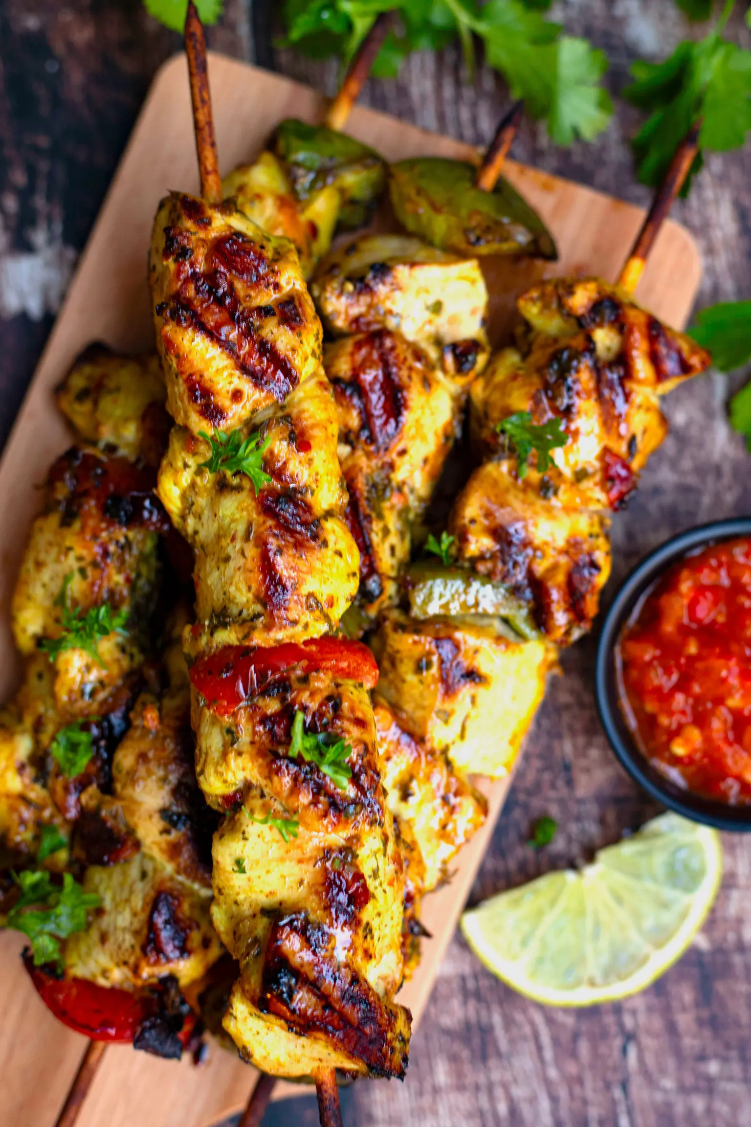 brochettes de poulet aux epices