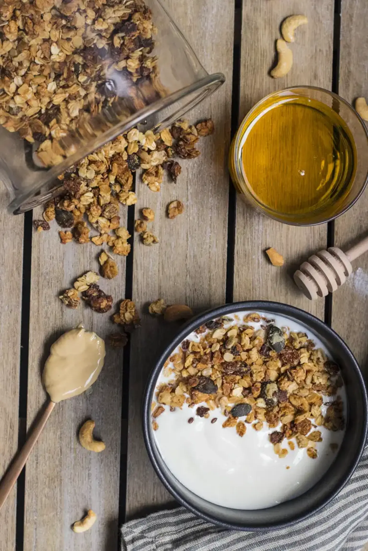 granola au beurre de cajou et aux graines de courge