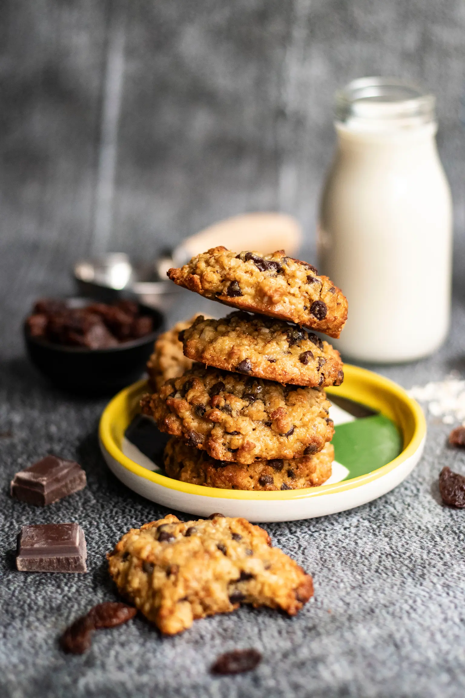 cookies avoine verre de lait