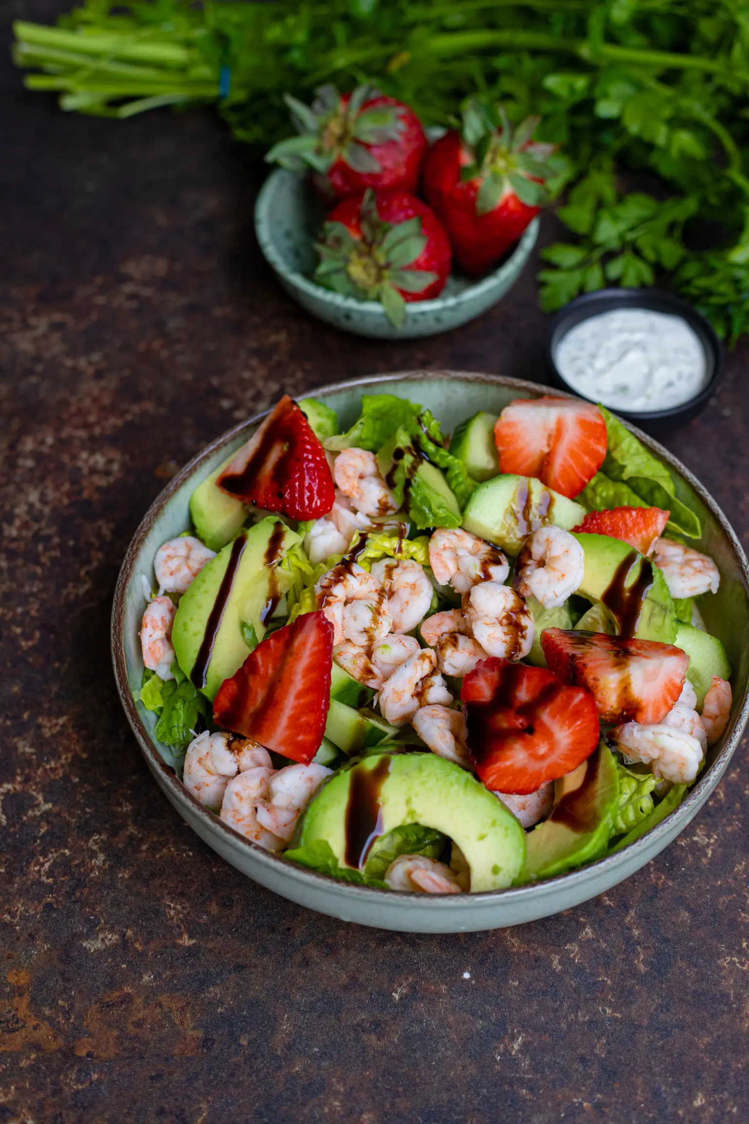 salade crevette fraise