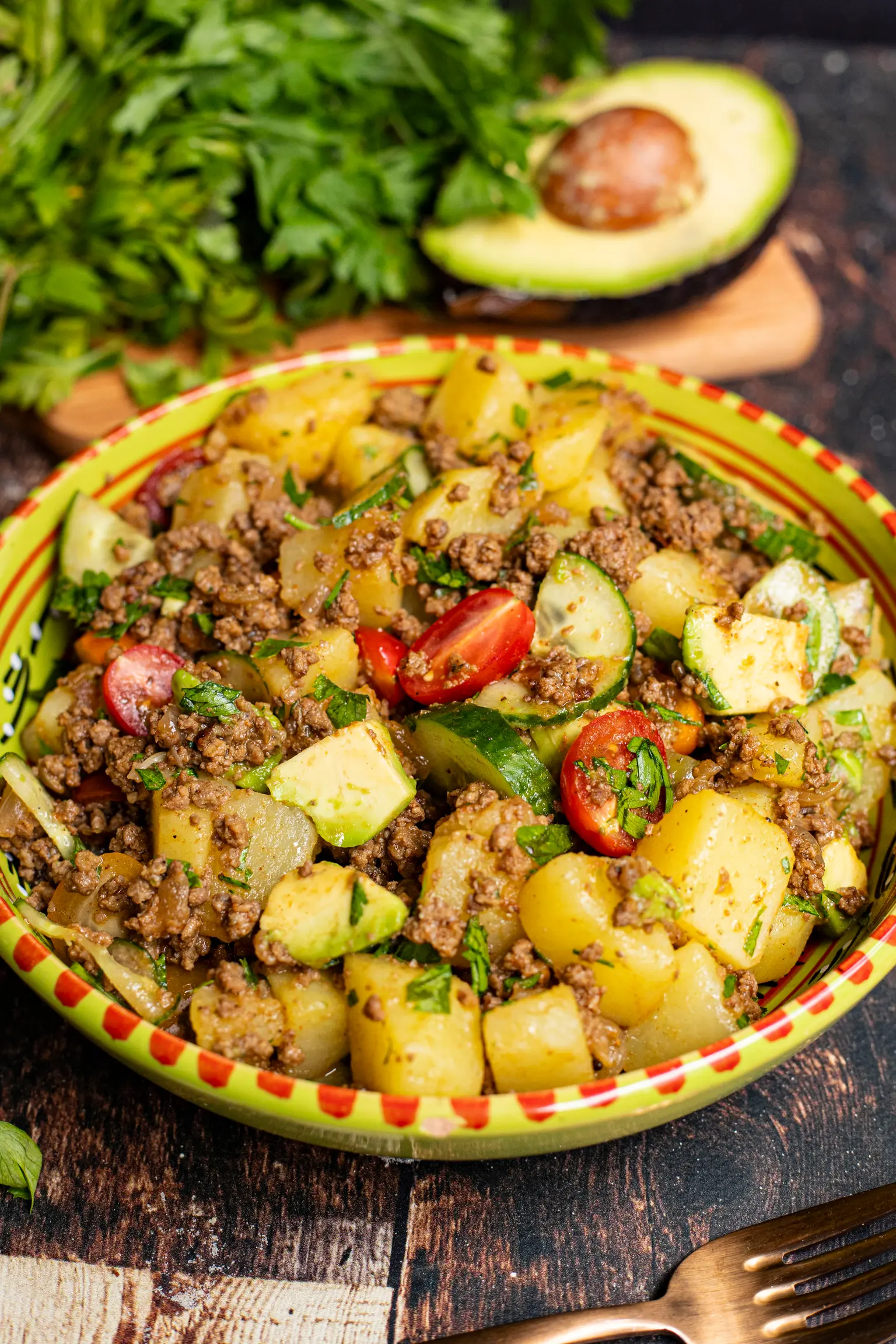 pomme de terre viande hache e