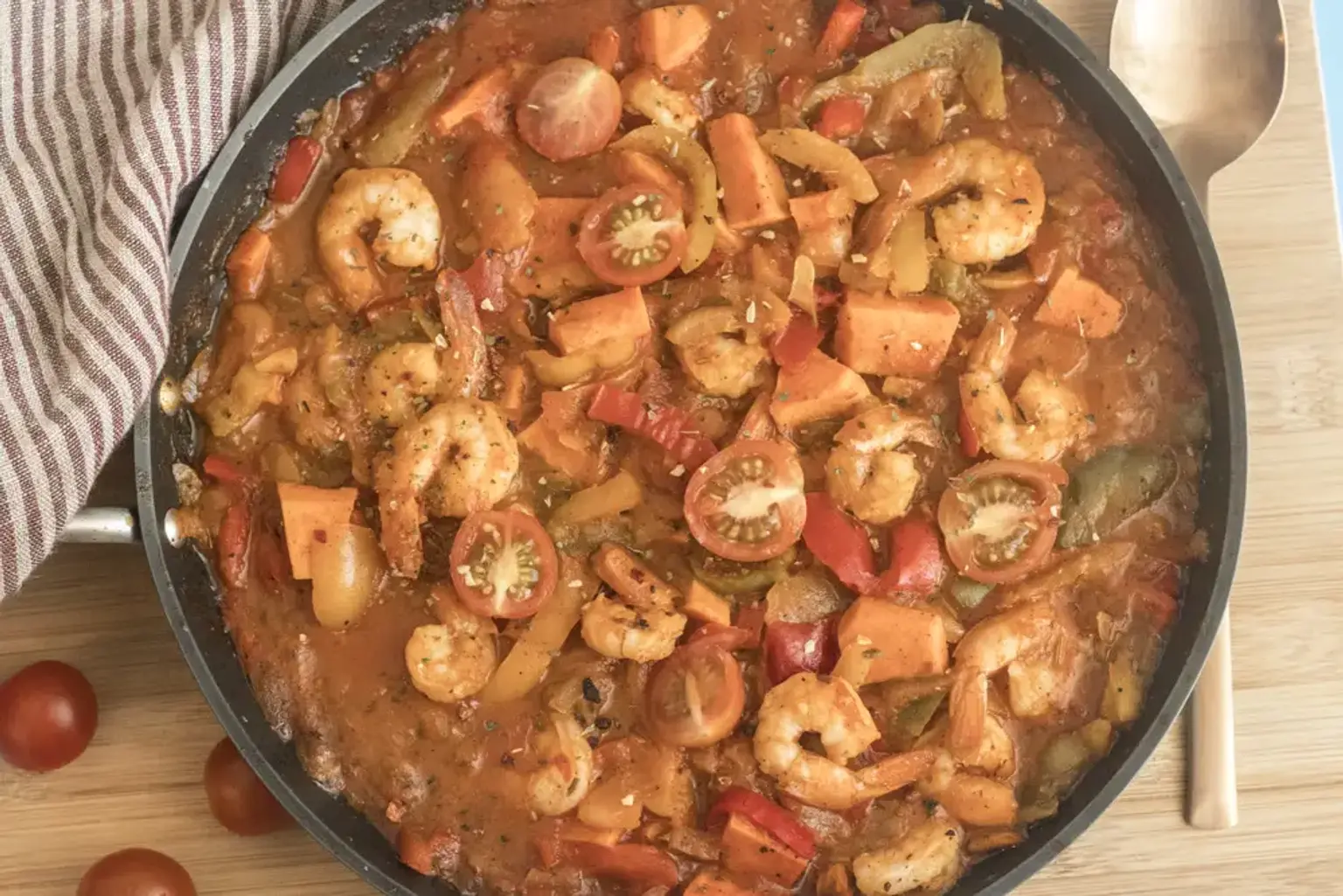 aubergines farcies aux crevettes poivrons et patates douces