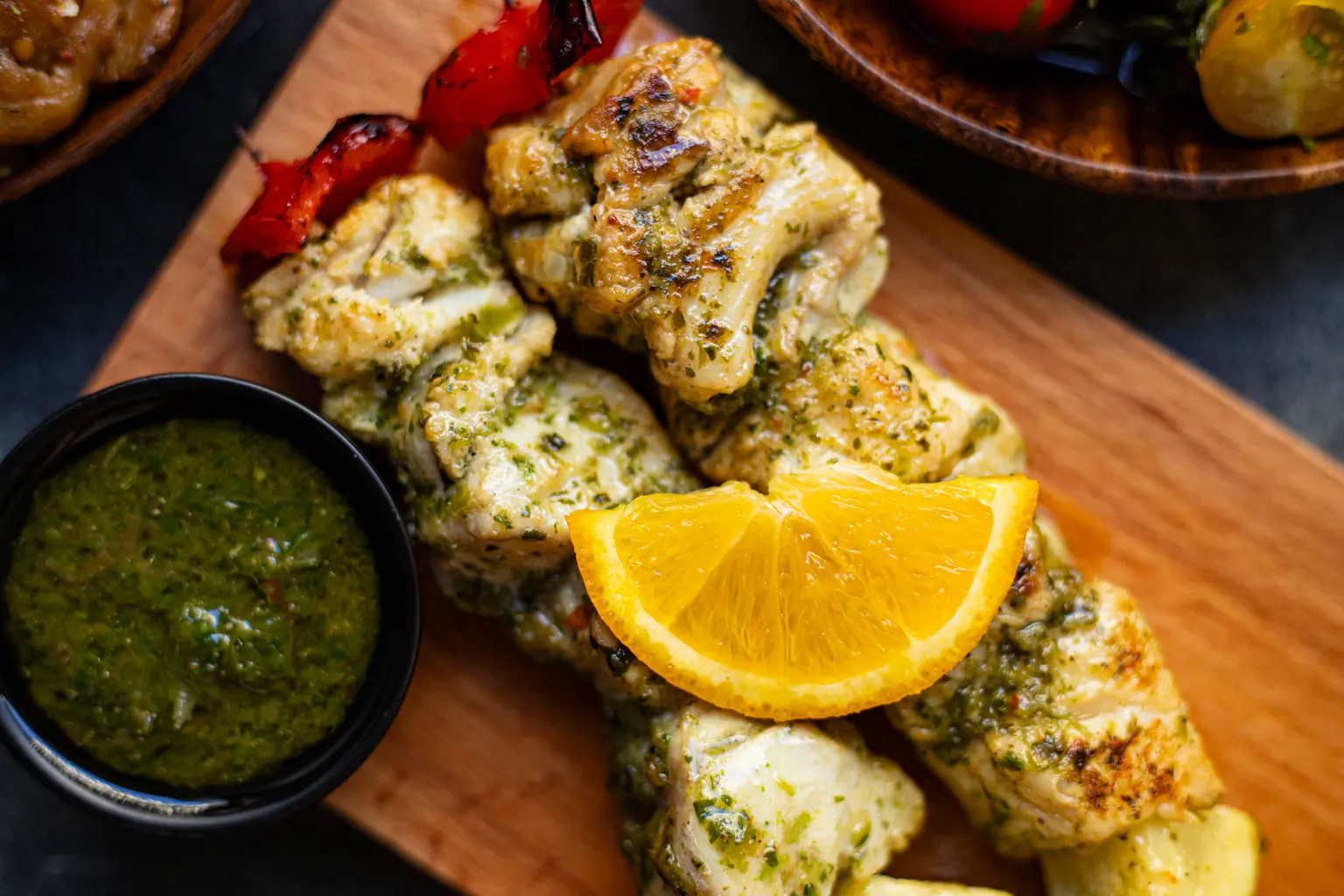 brochettes de poisson