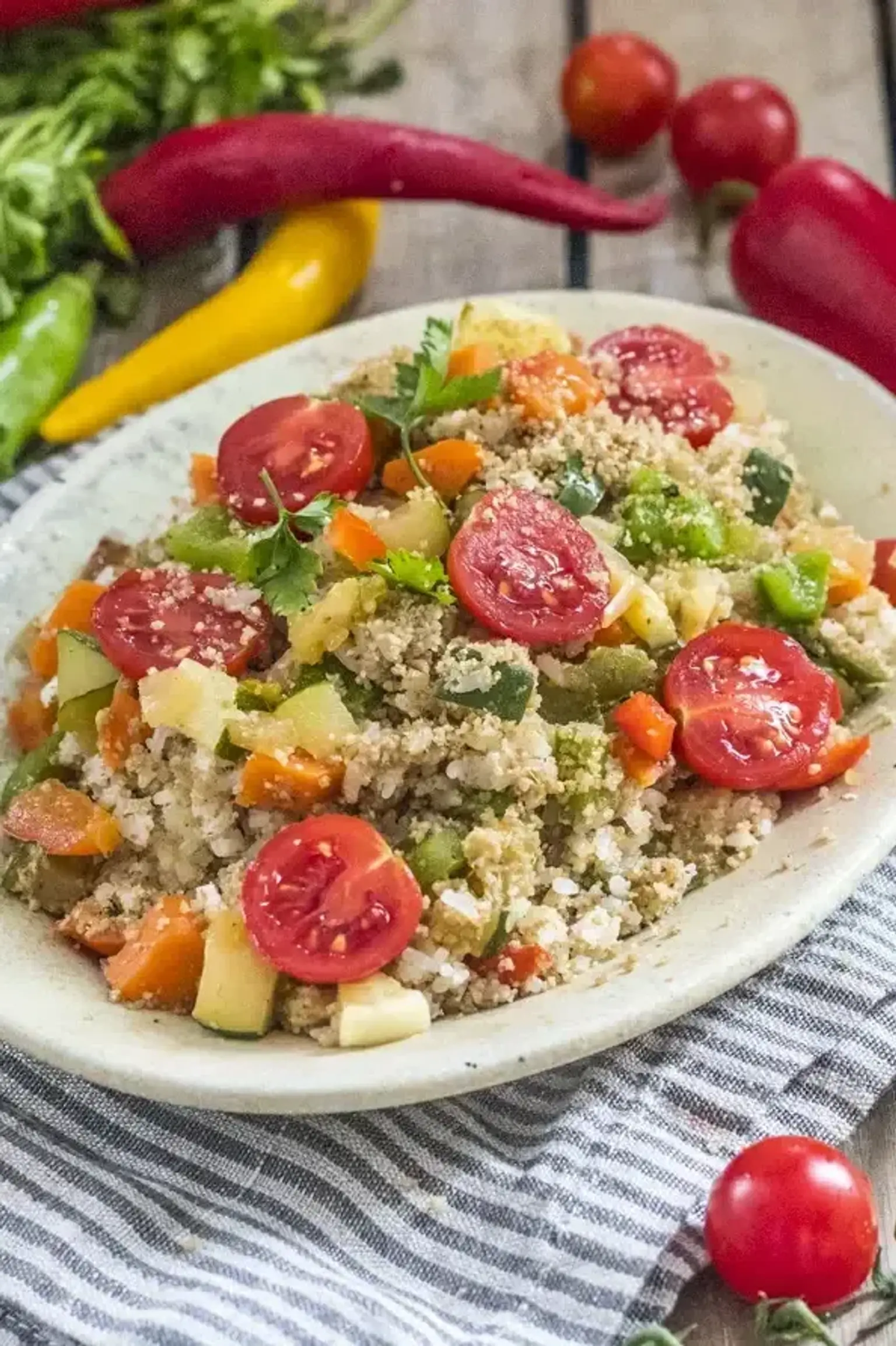 salade de mil et riz aux legumes