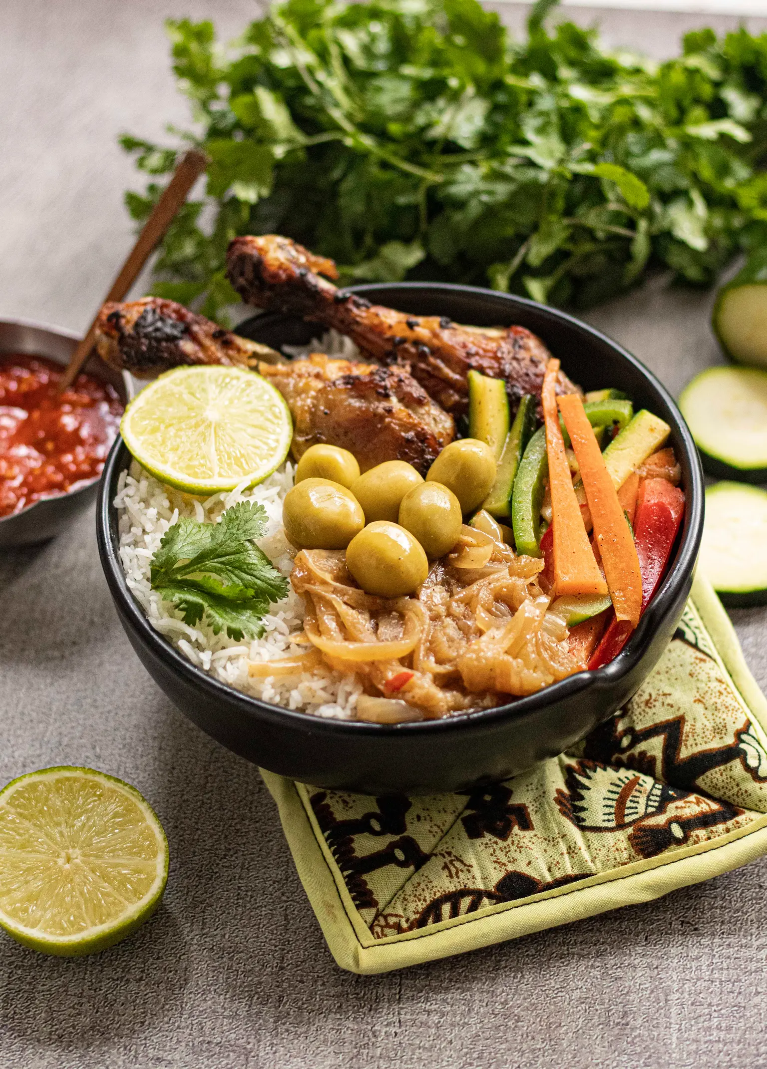 yassa bowl au poulet et légumes