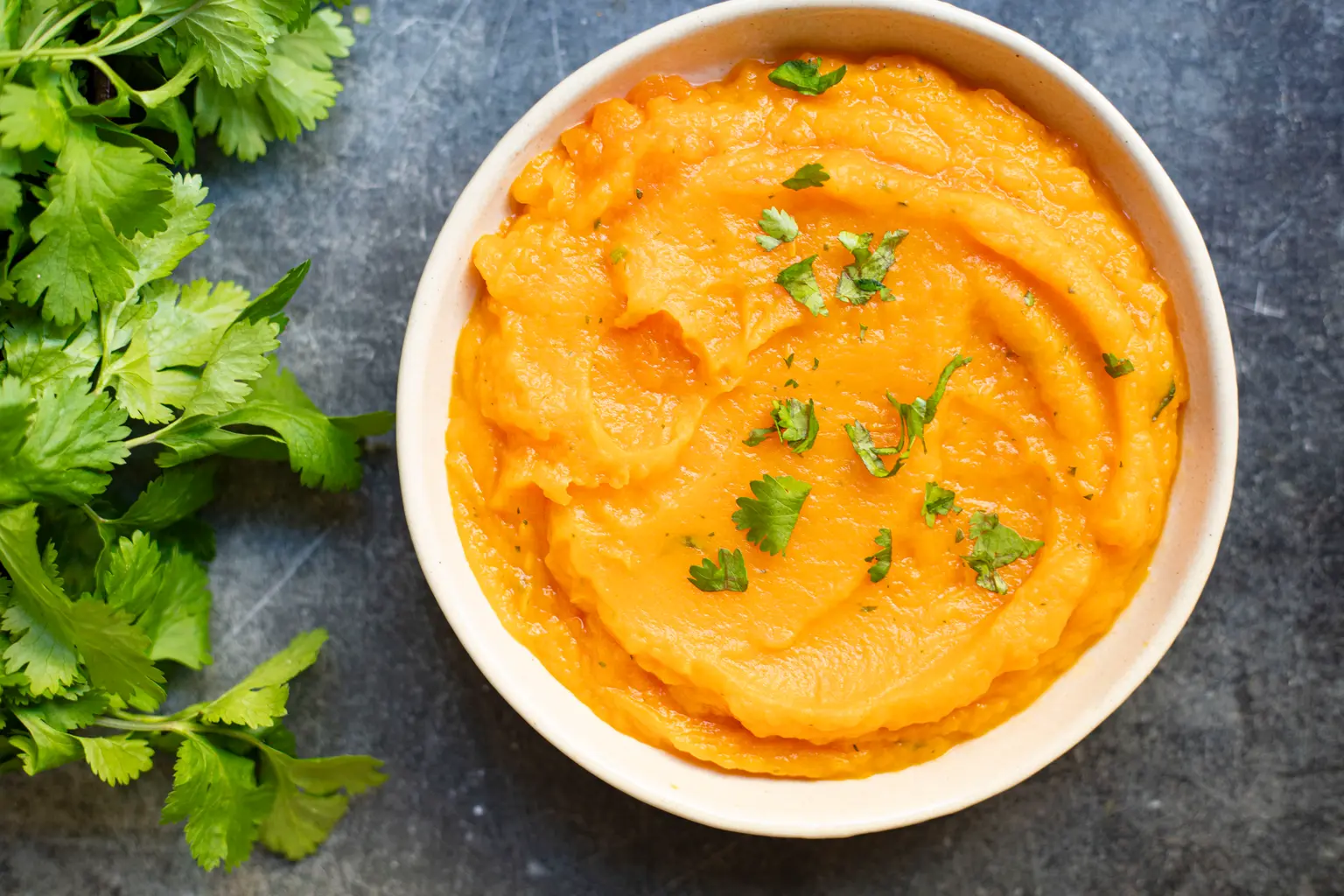 purée de patate douce