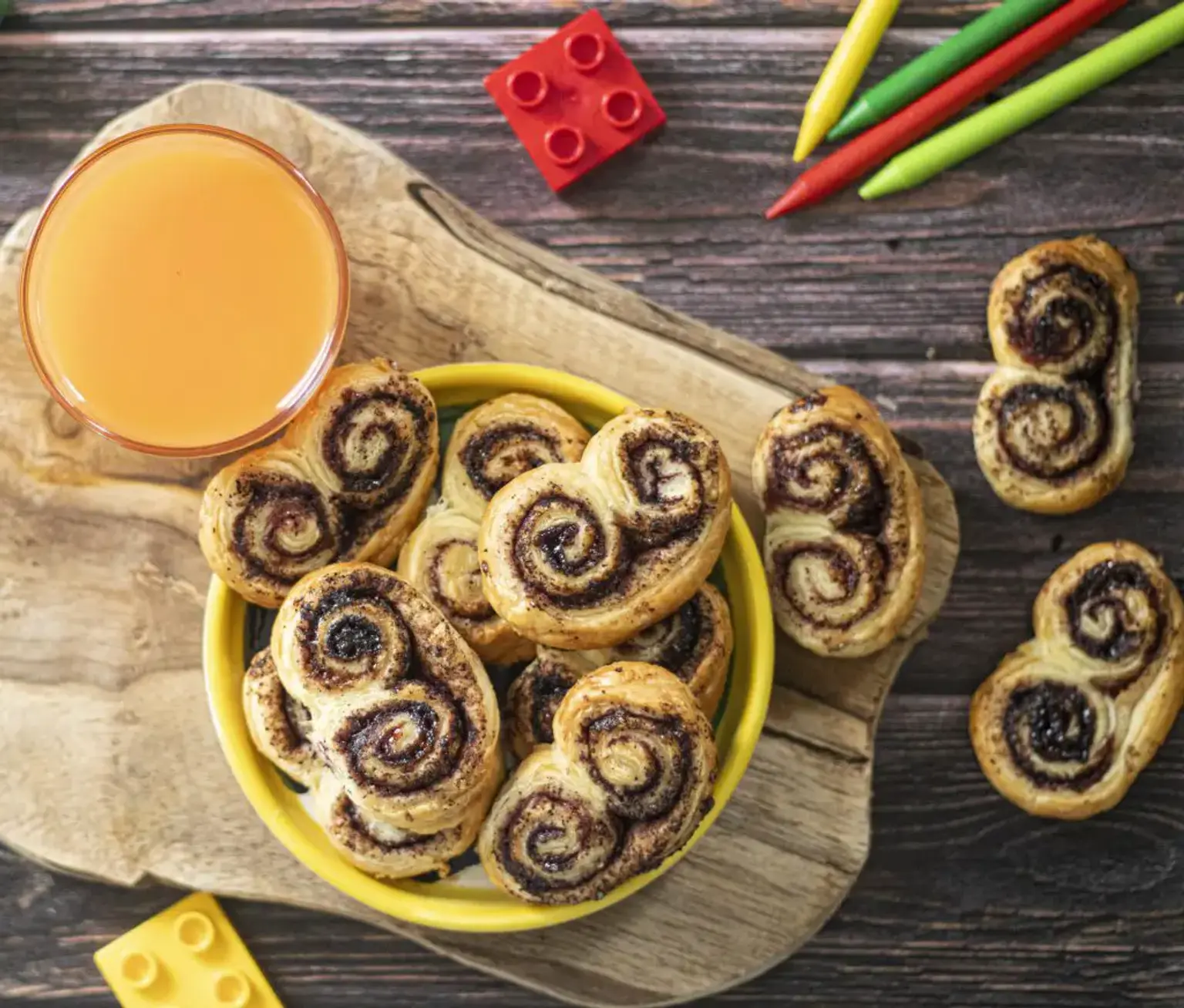 biscuits palmier a la poudre de bissap hibiscus