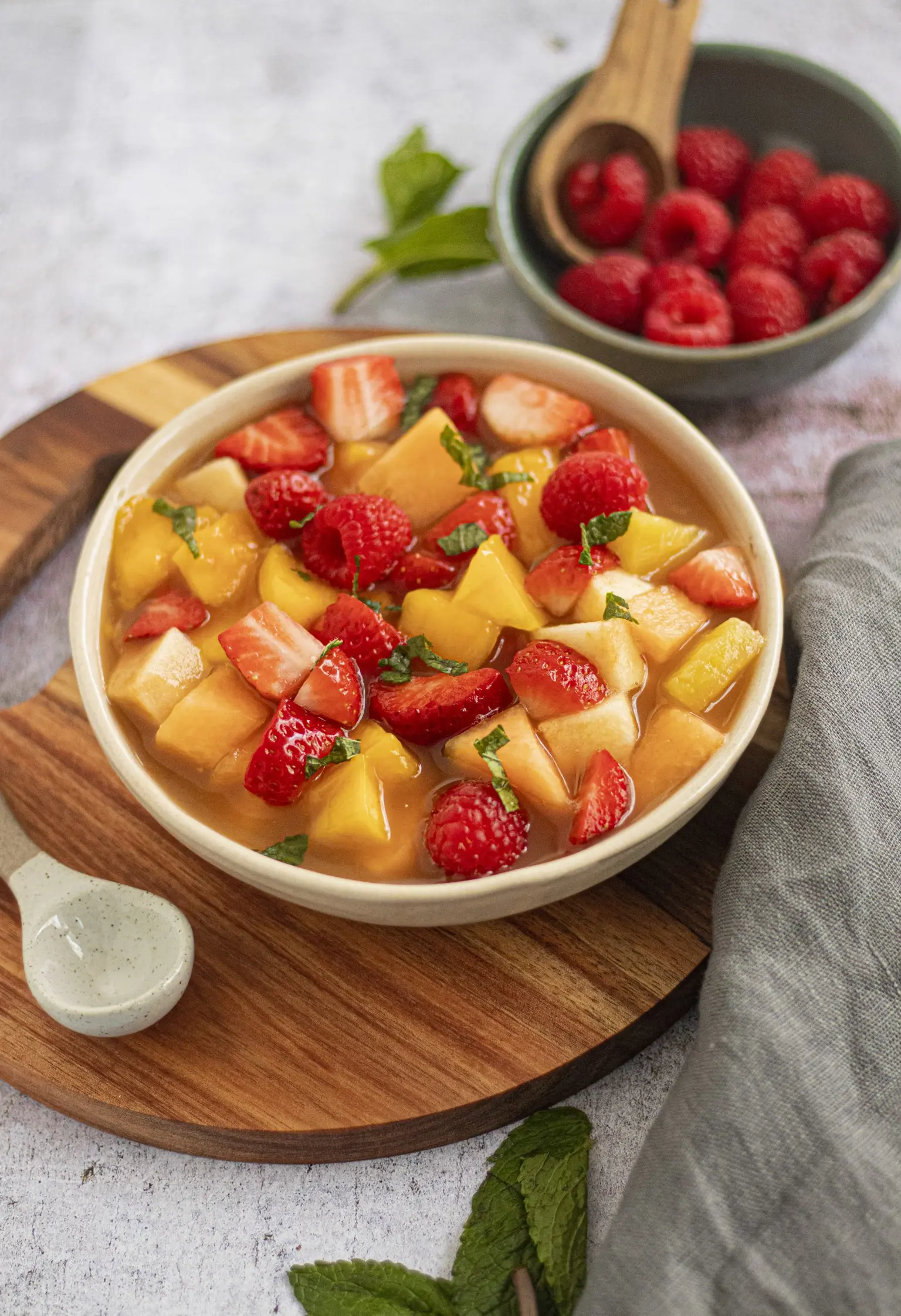 salade de fruit au bissap blanc