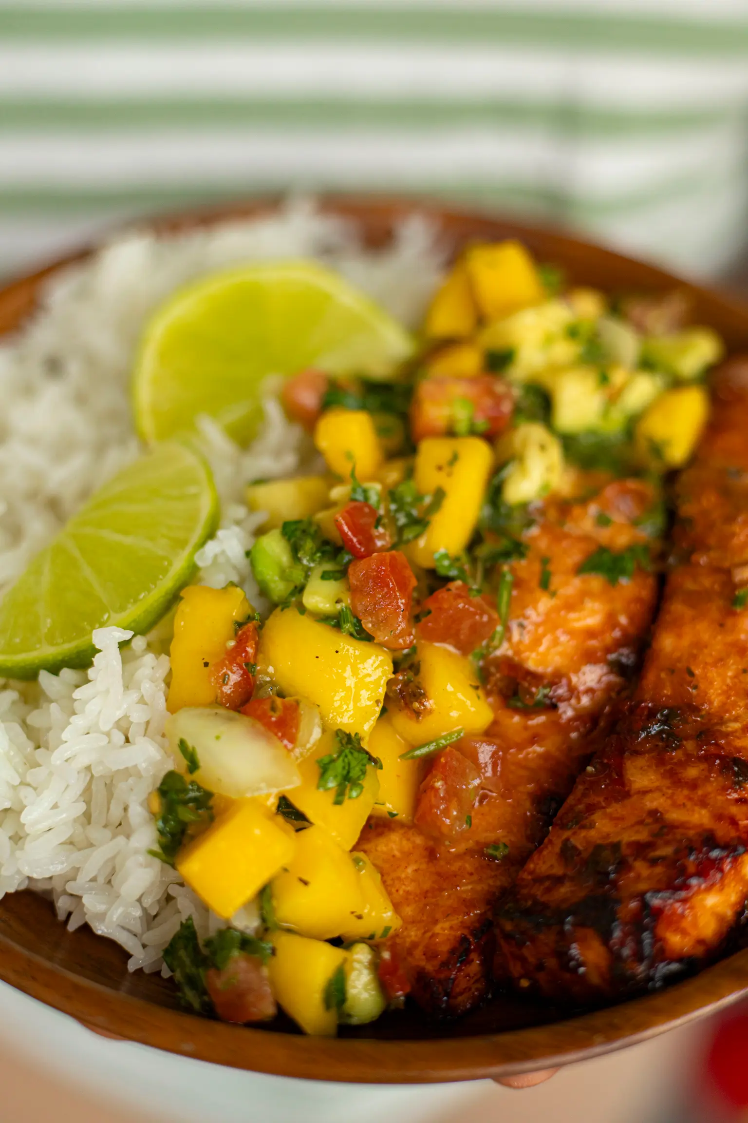 saumon salsa mangue