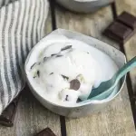 glace maison rapide a noix de coco et aux pepites de chocolat