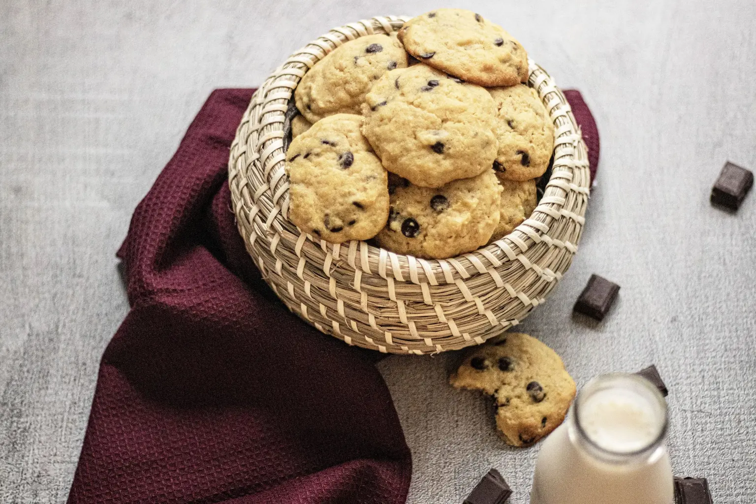 cookies moelleux de manioc a la banane et au chocolat