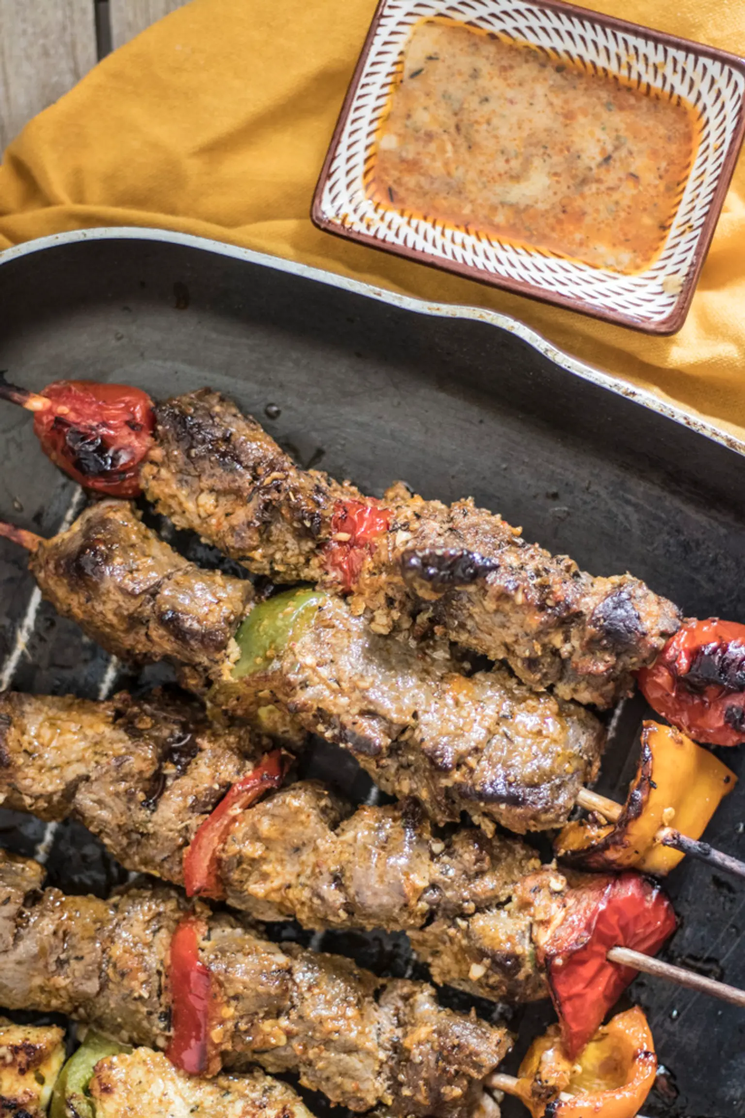 brochettes boeuf tamarin piment doux
