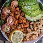 salad bowl crevettes patates douces grillees moriga herbes province