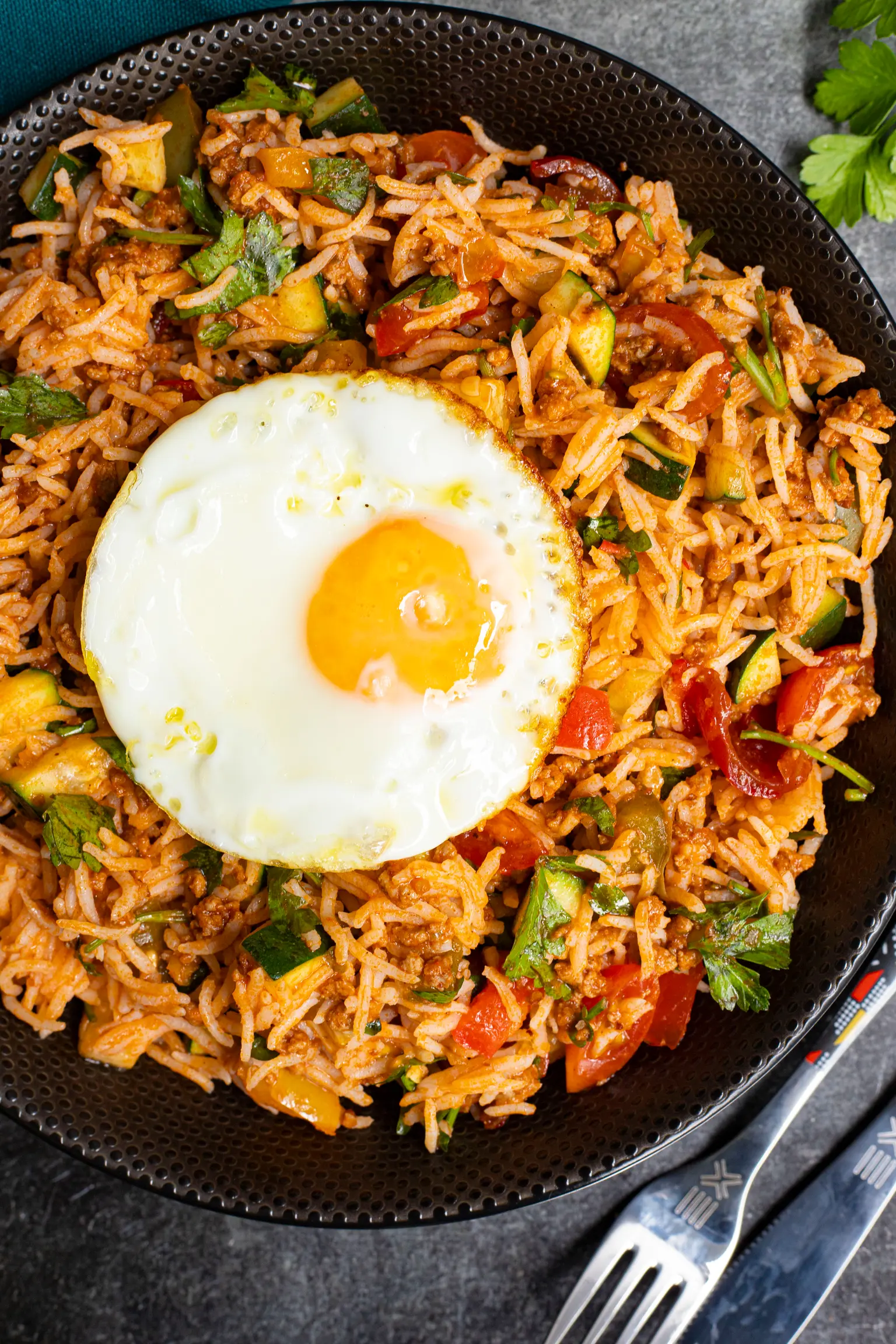 salade de riz a la viande