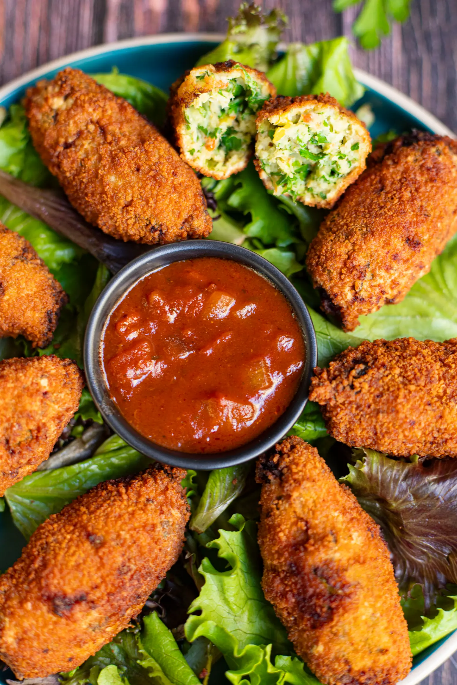 croquettes de poisson vue de pres