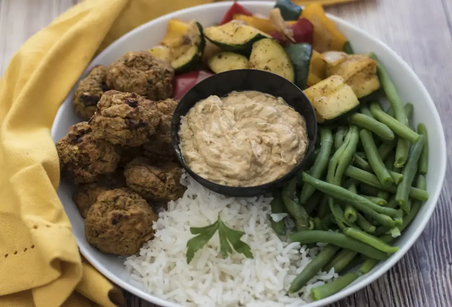 buddha bowl de falafels de niebe au four