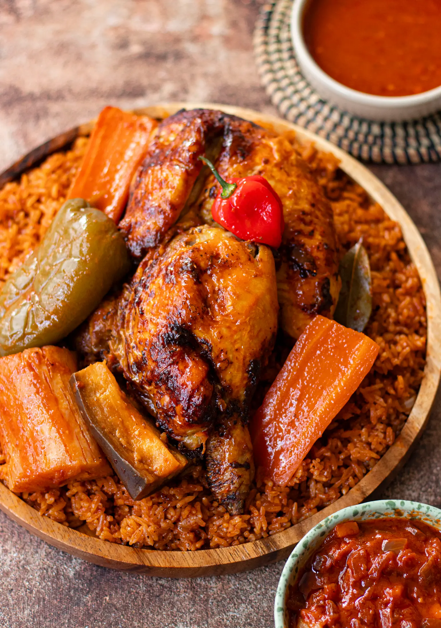 riz rouge au poulet