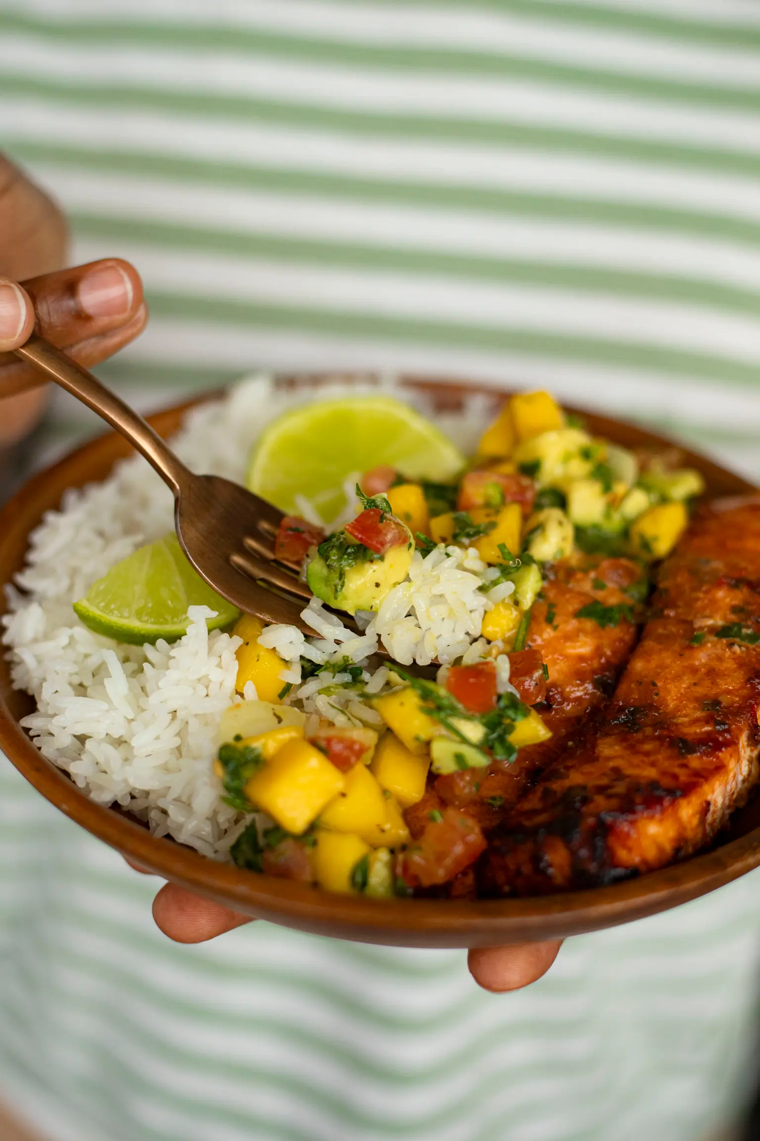 saumon salsa mangue