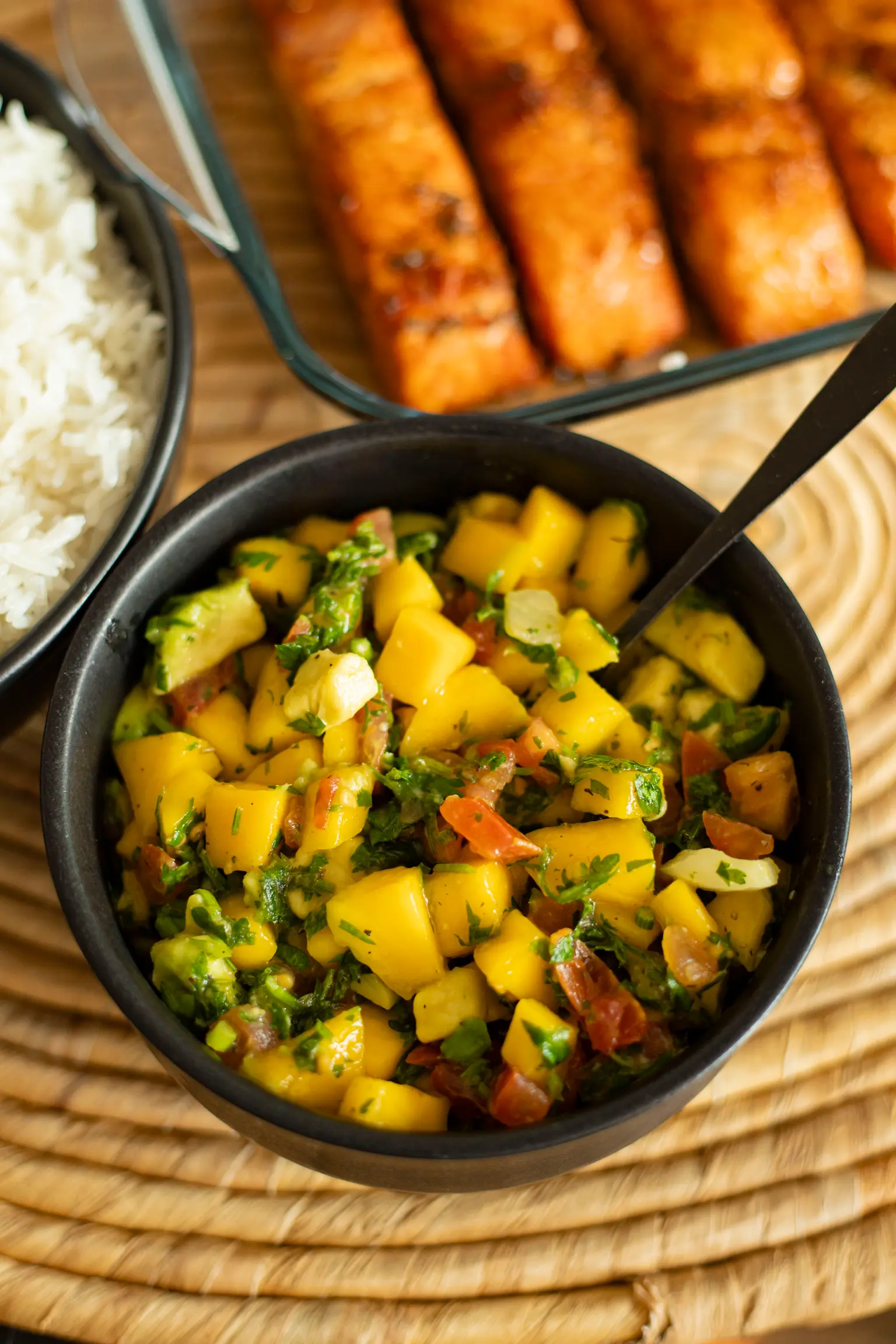 saumon salsa mangue