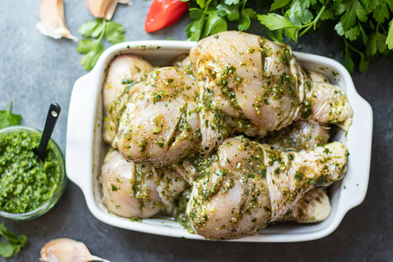 poulet marine