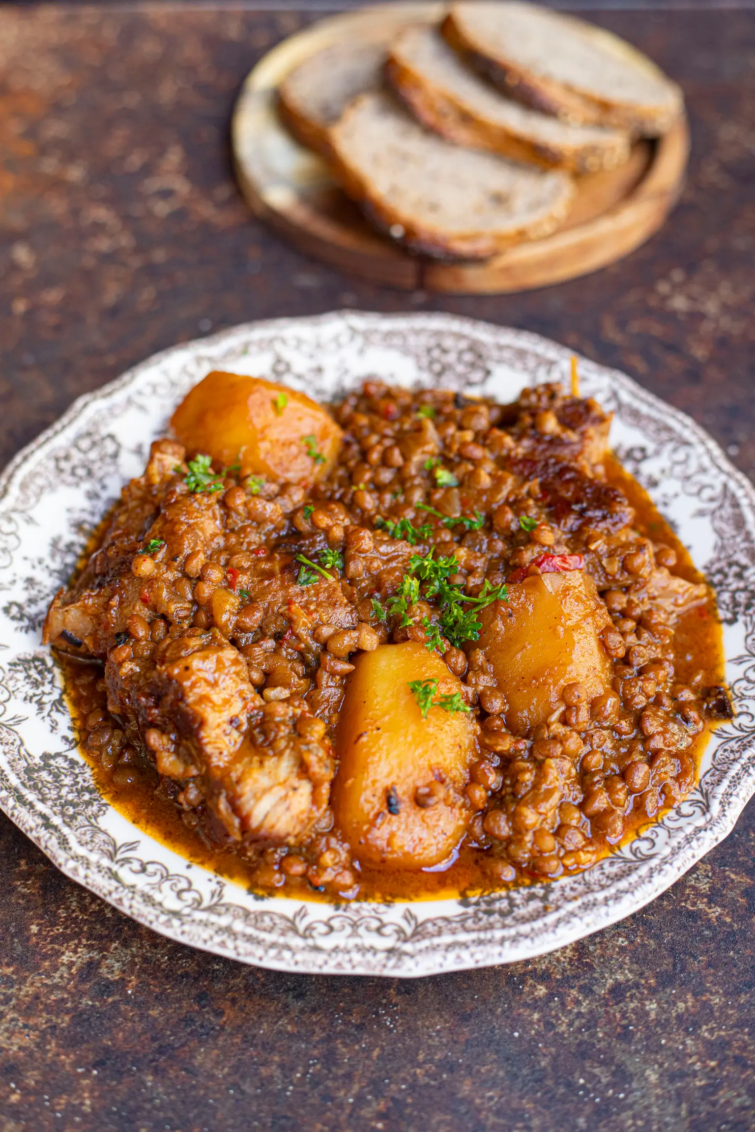 boeuf sauce lentille