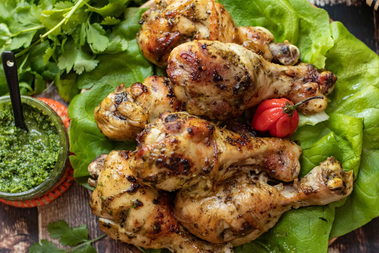 assiette poulet grille