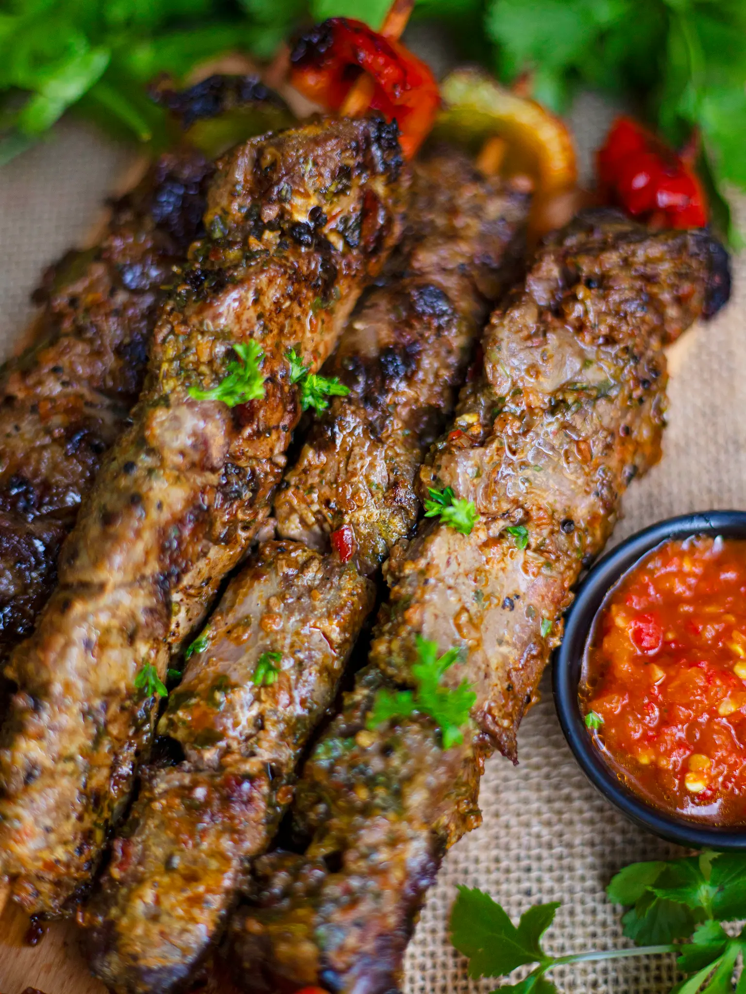 brochette boeuf marinees